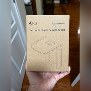 WALI Wall Outlet Shelf Power Perch, Model OLS002-W, sold as a 2-pack NIB